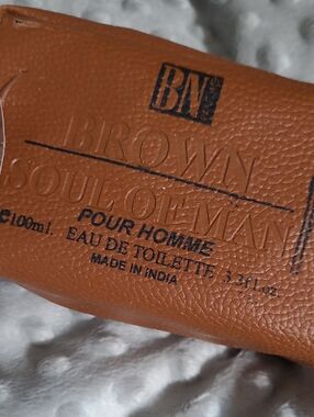 Brown Men’s Leather Travel Cologne Bag - Brown